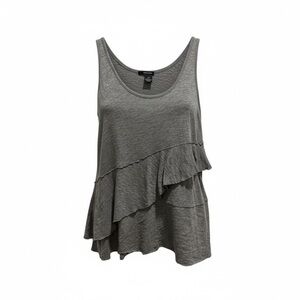DKNY Charcoal Ruffle Tank Top
